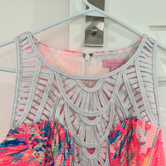 Lilly Pulitzer Pink and Blue Floral Mini Dress - Picture 3 of 6